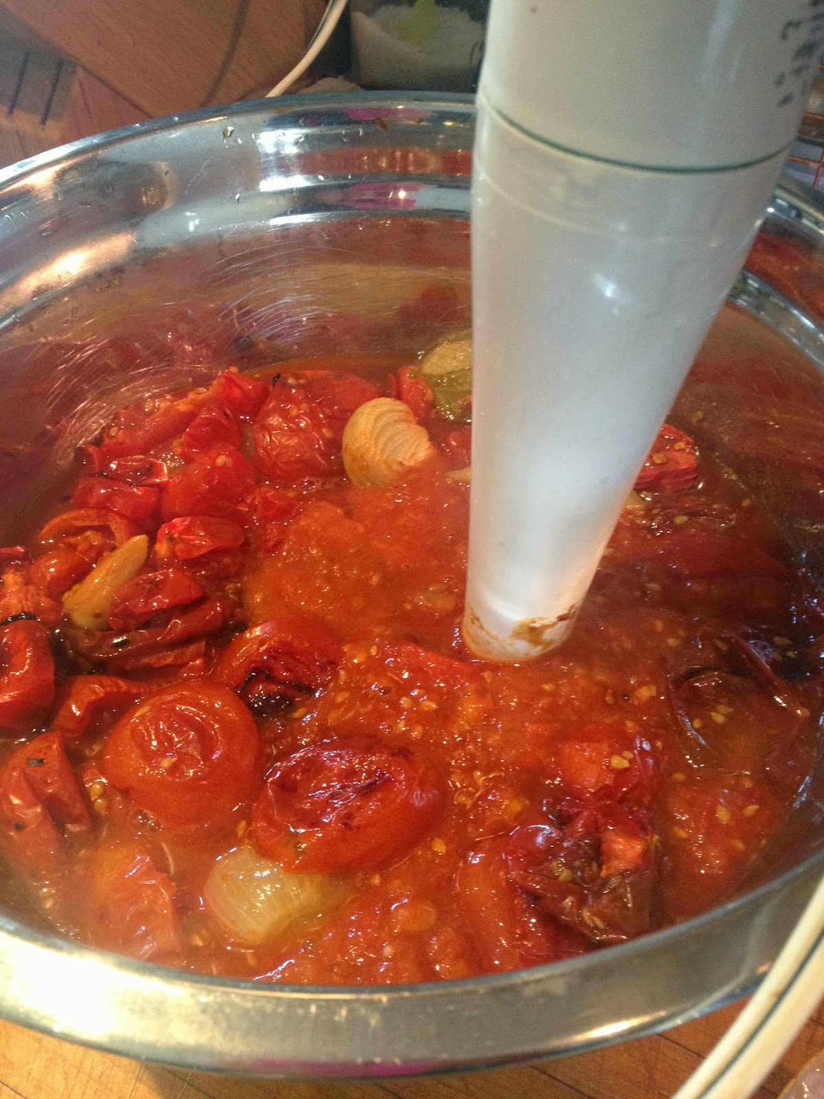 Janine's Real Food Recipes Oven Roasted Tomato, Onion and Garlic Sauce